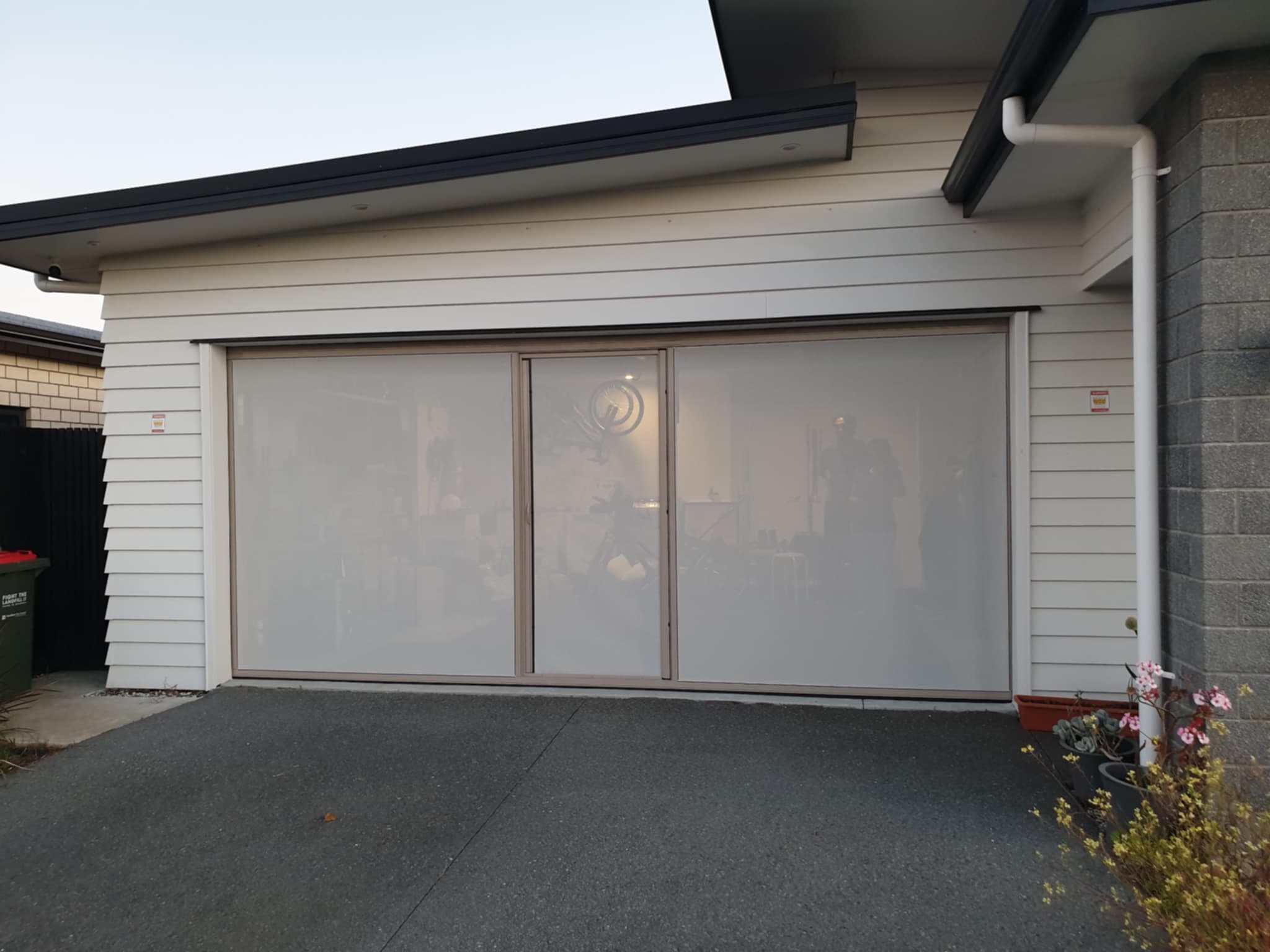 Custom White Privacy Screen Installation